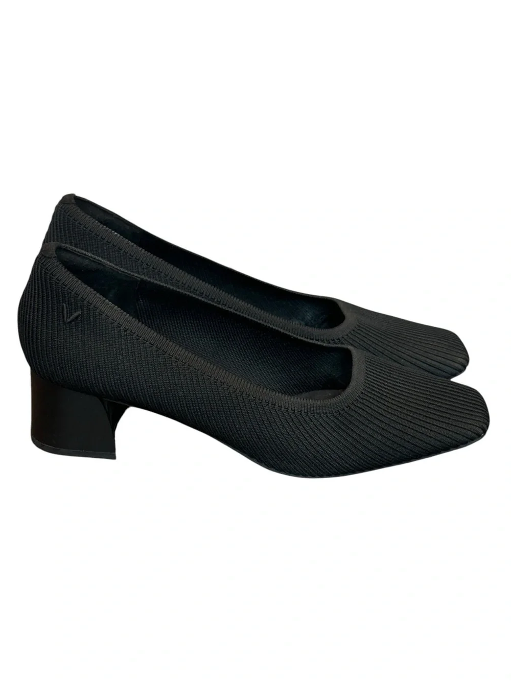 VIVAIA Megan Square-Toe Woven Chunky Block Heels Black Women’s US9/EU40 $179 - Picture 1 of 7